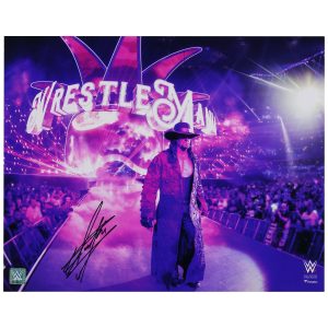 The Undertaker WWE Autographed 16" x 20" WrestleMania 34 Entrance Photograph