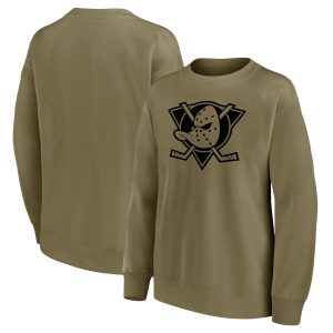 Anaheim Ducks Mono Logo Graphic Oversized Crew Sweatshirt - Womens