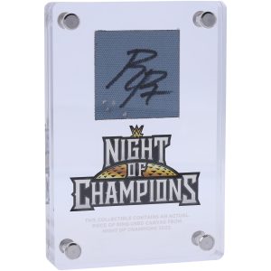 Roman Reigns Autographed Fanatics Authentic 2023 Night Of Champions Acrylic Canvas Display Case