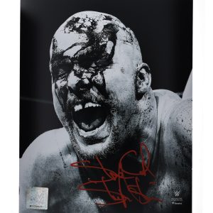 MOU STEAUS NO COLOR "STONE COLD" STEVE AUSTIN WWE AUTOGRAPHED 8" X 10" BLOOD CLOSE UP PHOTOGRAPH STEVE AUSTIN AUT  08X10 PHOTO  45222 AUTPHO