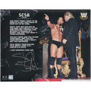 "Stone Cold" Steve Austin WWE Autographed 16'' x 20'' 1996 King Of The Ring Quote Photo