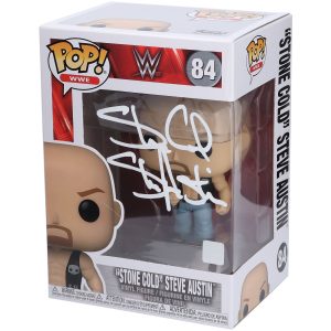 MOU STEAUS NO COLOR "STONE COLD" STEVE AUSTIN WWE AUTOGRAPHED #84 FUNKO POP! FIGURINE STEVE AUSTIN AUT  FIGURINE  45222 AUTMER