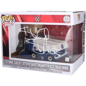 "Stone Cold" Steve Austin WWE Autographed Funko Pop! Rides Super Deluxe with Zamboni Machine Vinyl Figure