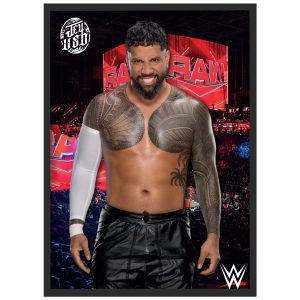 WWE Jey Uso Crowd Poster - Framed A3