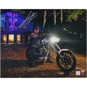 The Undertaker WWE Autographed 16" x 20" WrestleMania 36 Boneyard Match on Motorcycle Photograph