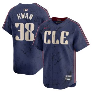 Cleveland Guardians Nike MLB Limited City Connect Jersey - Navy - Steven Kwan - Mens