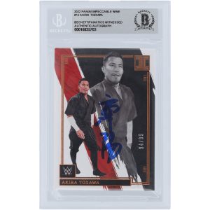 Akira Tozawa WWE Autographed 2022 Panini Impeccable #14 #94/99 Beckett Fanatics Witnessed Authenticated Card