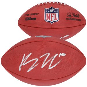 Bo Nix Denver Broncos Autographed Wilson Duke Full Color Football