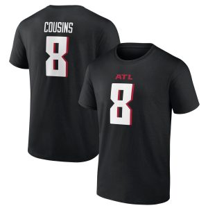 Atlanta Falcons Name & Number Graphic T-Shirt - Kirk Cousins 8 - Mens