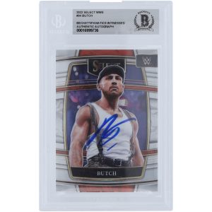 Butch WWE Autographed 2022 Panini Select #84 Beckett Fanatics Witnessed Authenticated Card