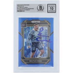 Brutus Creed WWE Autographed 2023 Panini Prizm Blue Prizm #171 #/199 Beckett Fanatics Witnessed Authenticated 10 Card