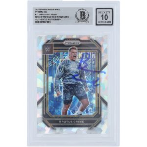 Brutus Creed WWE Autographed 2023 Panini Prizm Ice Prizm #171 Beckett Fanatics Witnessed Authenticated 10 Card