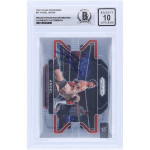 Angel Garza WWE Autographed 2022 Panini Prizm #57 Beckett Fanatics Witnessed Authenticated 10 Card