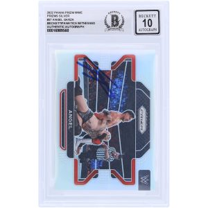 Angel Garza WWE Autographed 2022 Panini Prizm Silver Prizm #57 Beckett Fanatics Witnessed Authenticated 10 Card