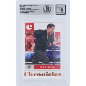 Akira Tozawa WWE Autographed 2022 Panini Chronicles Bronze #8 Beckett Fanatics Witnessed Authenticated 10 Card