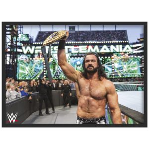 Drew McIntyre WrestleMania Win Poster - Framed A3