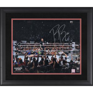 Roman Reigns WWE Autographed Framed 16" x 20" 2024 SummerSlam Return Photograph