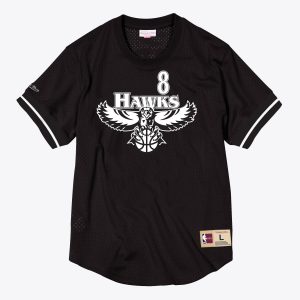 Atlanta Hawks Mitchell & Ness Name & Number Mesh Crewneck Steve Smith