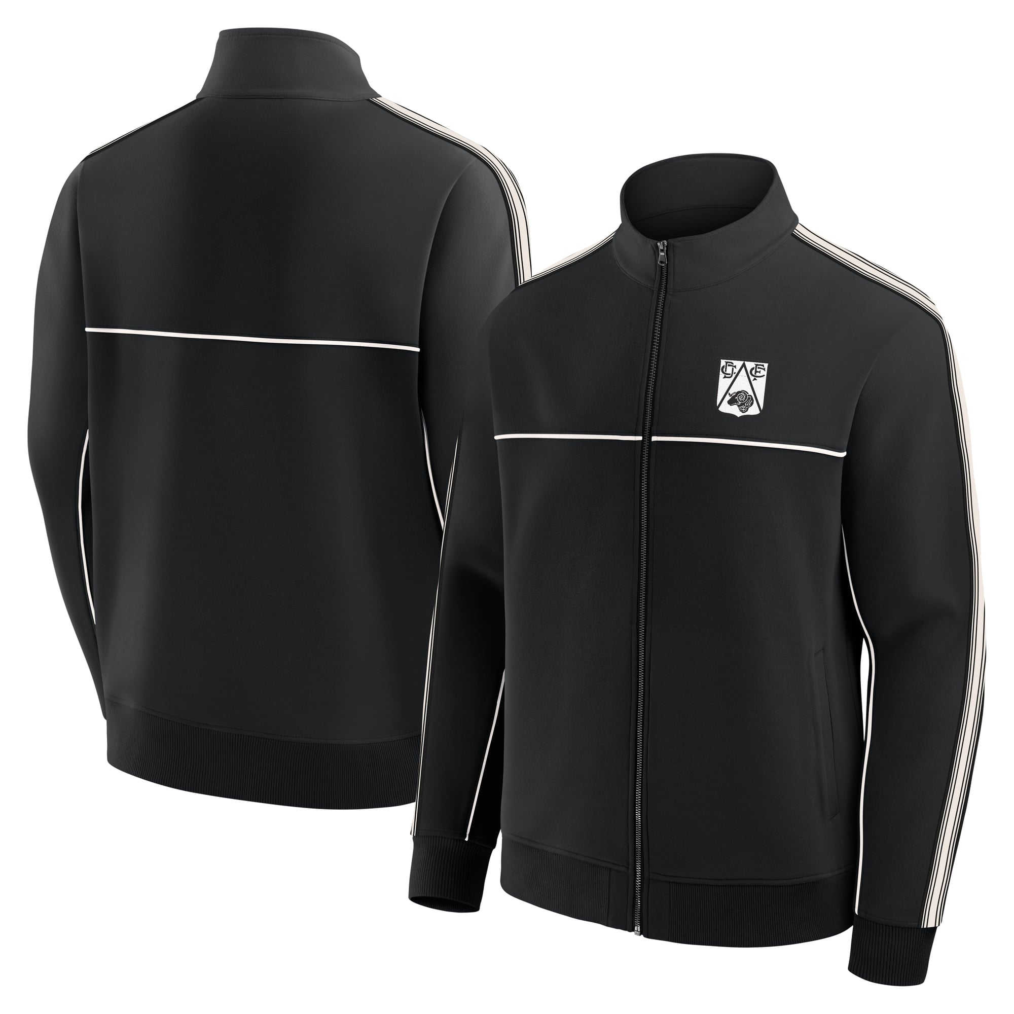 Derby County Retro Track Jacket – Black – Mens Derby County Retro Track Jacket - Black - Mens