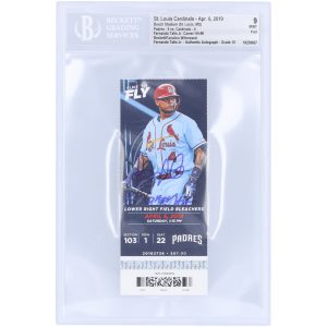 Fernando Tatis Jr. San Diego Padres Autographed Career Hit #8 Beckett Fanatics Witnessed Authenticated 9/10 Ticket from April 6