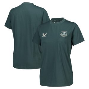 Everton Castore Players Off Pitch T-Shirt - Dark Green - Womens