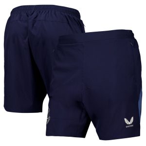 Everton Castore Coaches Training Zipped Shorts - Dark Blue - Kids