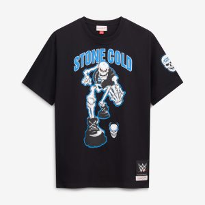 Men's Mitchell & Ness  Black "Stone Cold" Steve Austin 3:16 Day T-Shirt