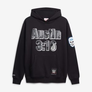 Men's Mitchell & Ness  Black "Stone Cold" Steve Austin 3:16 Day Hoodie
