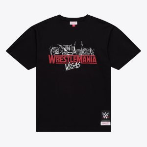 Men's Mitchell & Ness Black WrestleMania 42 T-Shirt