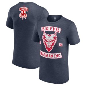 Men's Mineral Wash Blue The Undertaker 35 Years Big Evil T-Shirt