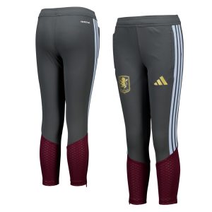 Aston Villa adidas Training Pants - Charcoal - Kids
