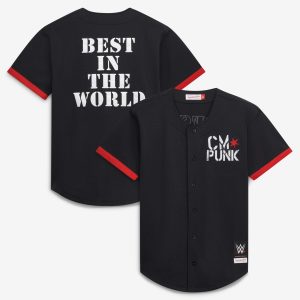 Men's Mitchell & Ness  Black CM Punk Mesh Baseball Jersey