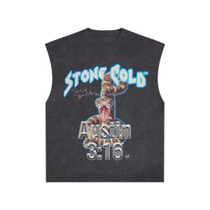 Men's  Black "Stone Cold" Steve Austin Venomous Muscle T-Shirt