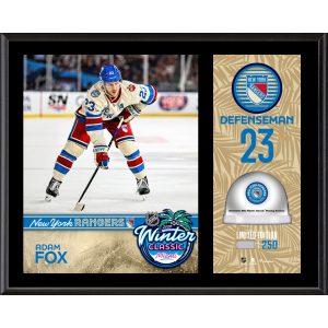 Adam Fox New York Rangers 2026 NHL Winter Classic 12" x 15" Sublimated Plaque with Game-Used Ice - Limited Edition of 250