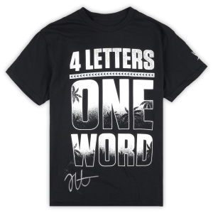 Jey Uso Autographed 4 Letters One Word T-Shirt