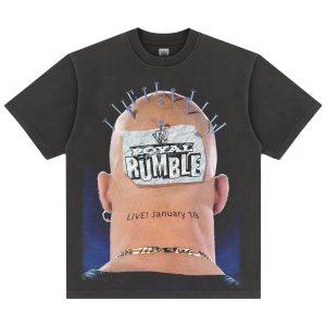 Men's Black "Stone Cold" Steve Austin Royal Rumble 1998 Boxy T-Shirt
