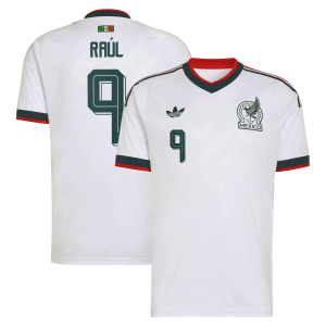 Mexico adidas Away Shirt 2026 with Raúl 9 printing