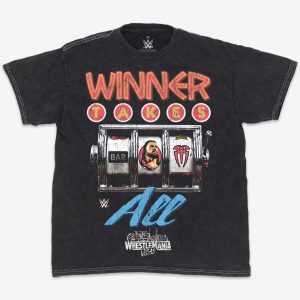 Men's Ripple Junction Black Roman Reigns WrestleMania 42 Winner Takes All T-Shirt