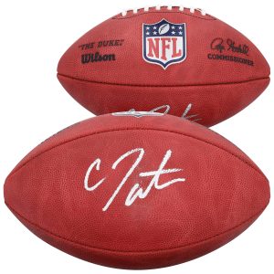 Carnell Tate Autographed Wilson Duke Full Color Football