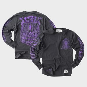 Men's Roots of Fight  Charcoal The Undertaker Deadman Long Sleeve T-Shirt