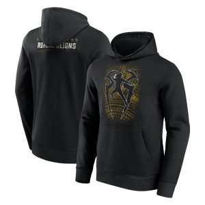 Men's Black Roman Reigns Tribal Logo Hoodie