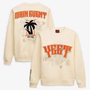Jey Uso Orange Yeet Crew Sweatshirt - Bone