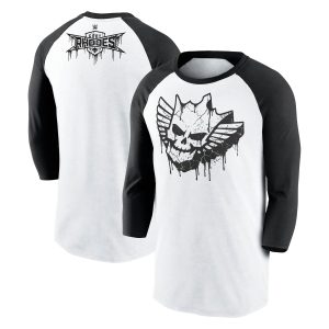 Men's White Cody Rhodes Collection Raglan 3/4 Sleeve T-Shirt