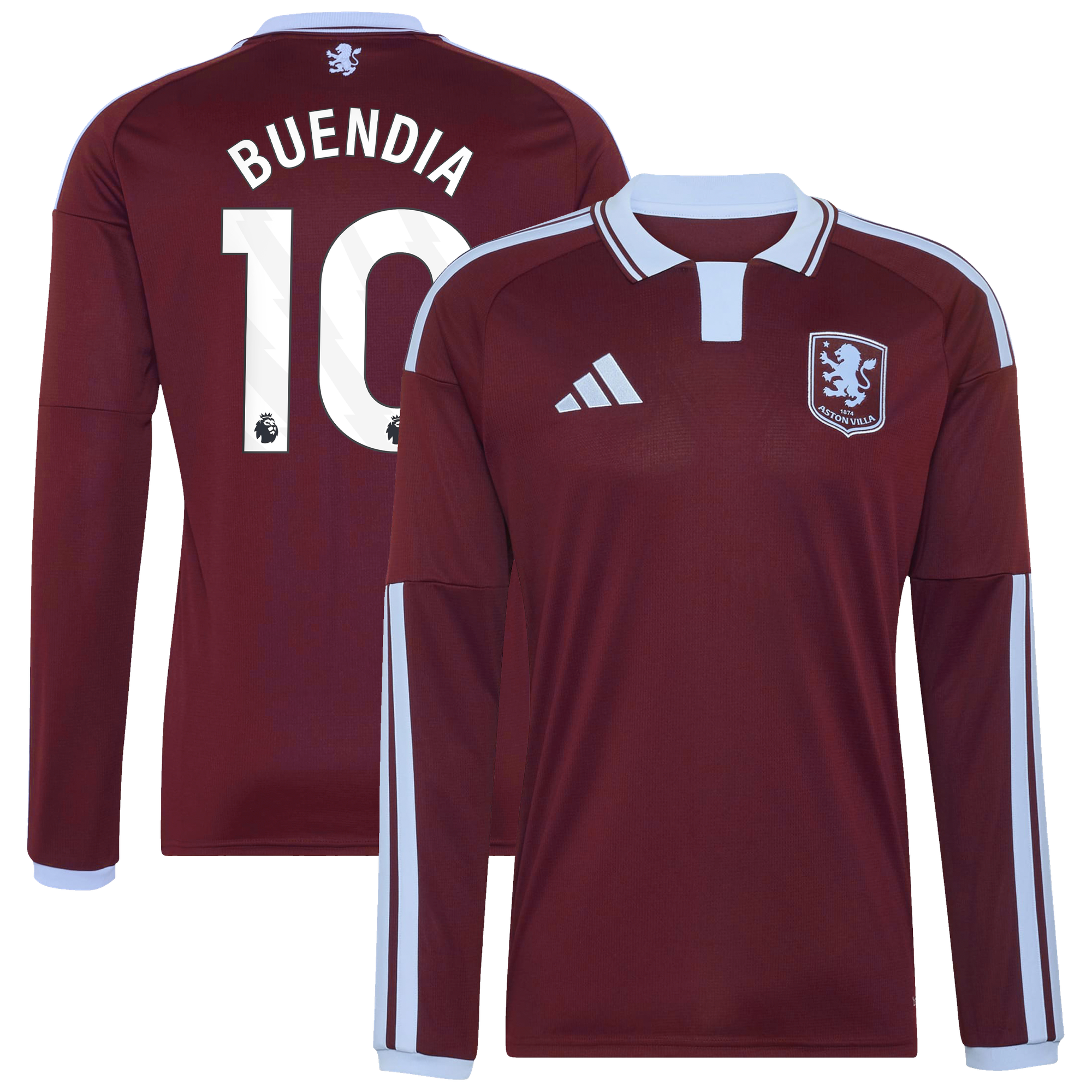 Aston Villa adidas Home Shirt 2026-27 – Long Sleeve with Buendia 10 printing Aston Villa adidas Home Shirt 2026-27 - Long Sleeve with Buendia 10 printing