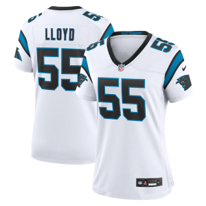 Carolina Panthers Nike Road Game Jersey - White - Devin Lloyd - Womens