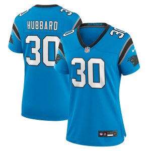 Carolina Panthers Nike Alternate Game Jersey - Blue - Chuba Hubbard - Womens