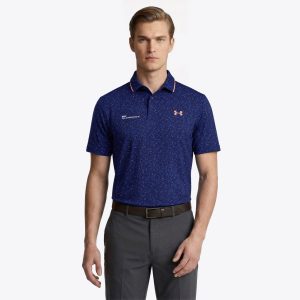 BMW PGA Championship Under Armour Print Polo Shirt - Navy