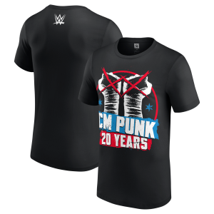 Men's Black CM Punk 20 Years Fists T-Shirt