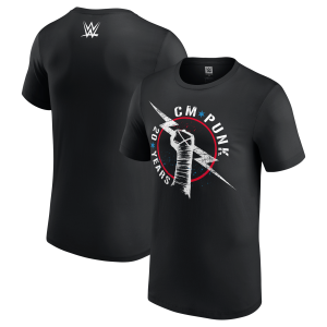 Men's Black CM Punk 20 Years Lightning T-Shirt
