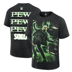 Men's Black Solo Sikoa Dodging Warning Shots Boxy T-Shirt